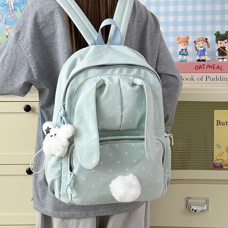 Schoolbag New Schoolbag Junior High School Girls Girl Heart Atmosphere Polka Dot Backpack High Value Female Student Backpack High School