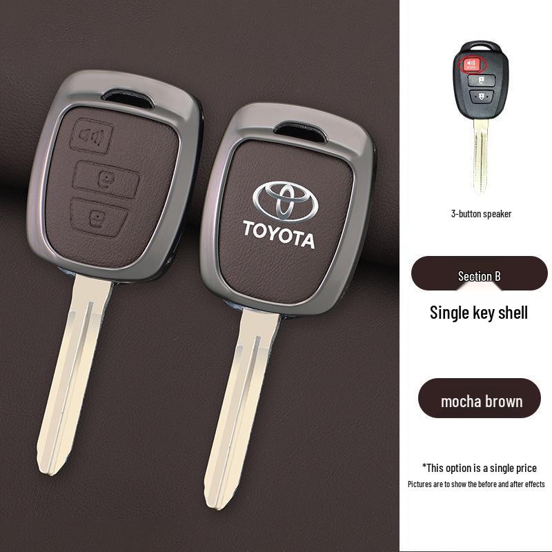 Metal Shell Key Case for Toyota FJ Cruiser, Old Model RAV4, Prado, and Land Cruiser
