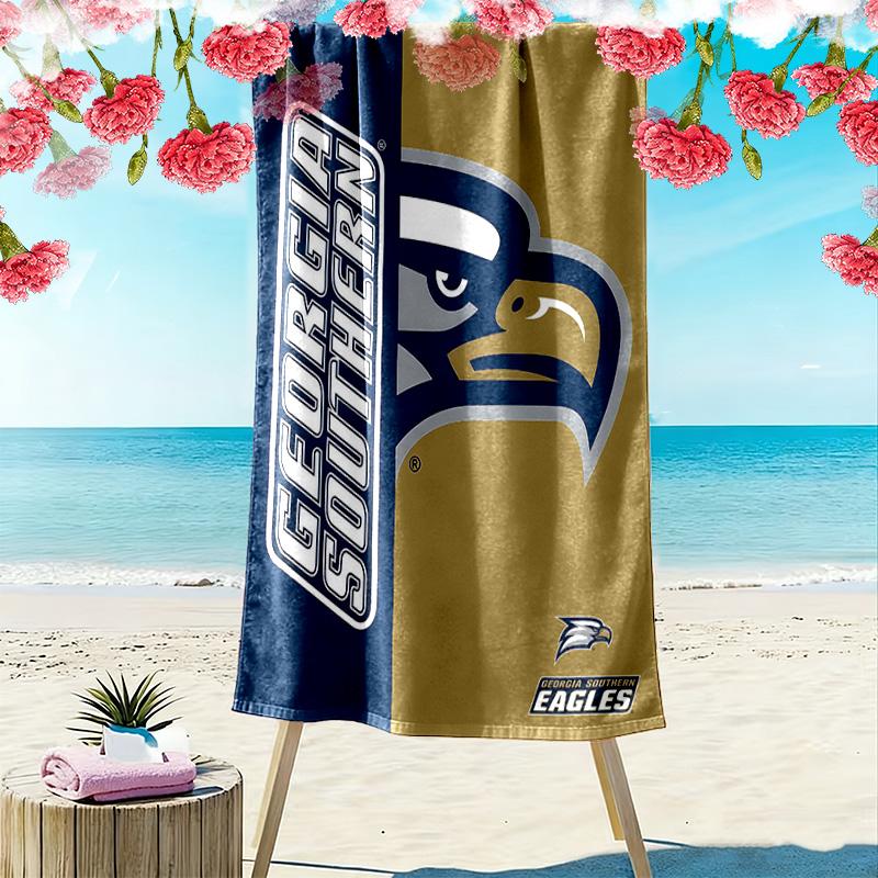 Georgia Southern Eagles Print Strandtuch, Großes Weiches Schnelltrocknendes Handtuch für Strand Camping Schwimmen
