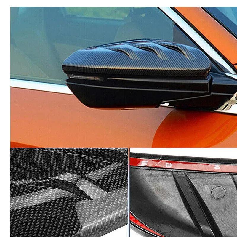 For Honda Civic 10th 2016- Car Rearview Side Mirror Cover Wing Cap Exterior Sticker Door Rear View Case Trim Carbon Fiber