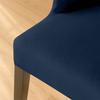 Toscana Velvet Chair Cover, Thick Navy Blue Velvet