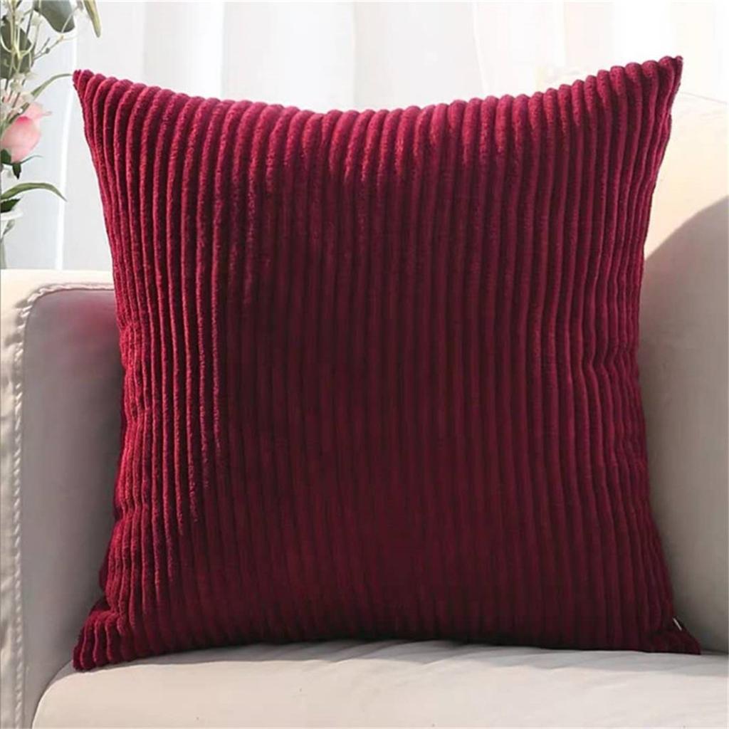 Large Cushion Cover Supersoft Corduroy Pillow Case Striped Decorative Pillow Cover For Bed Couch Sofa Spring Home Decor