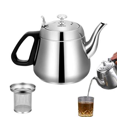 Tea Kettle Stainless Steel 1.5L Large Kettle With Tea Strainer Food Grade Water Kettle High Capacity Water Pot For Home Kitchen