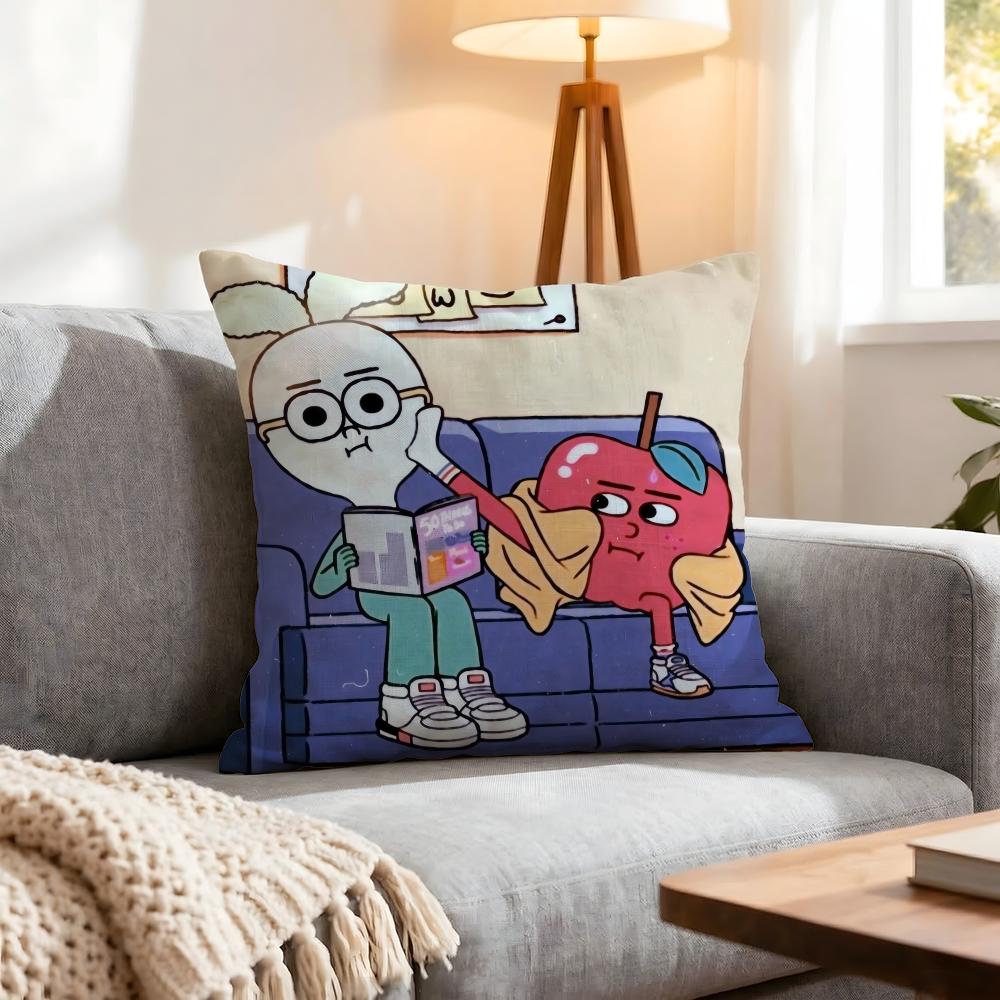 Cartoon Apple And Onion Cushion Cover 1Pcs Decorative Covers Soft Cushion Case For Sofa Couch Decor 40X40 45X45 Pillowcases