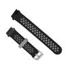 20mm Silicone Watchband Breathable Water Resistant Comfortable Wrist Strap for Garmin Fenix 7S 6S 5S Black Gray