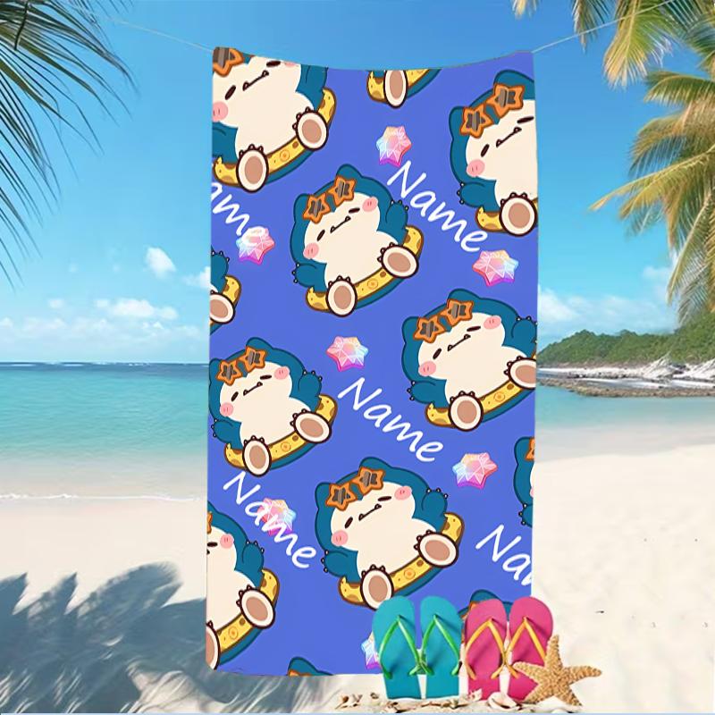 Customizable personalized beach towels Pokémon themed designs.Suitable for the beach, yoga, sports;ideal as beach accessories