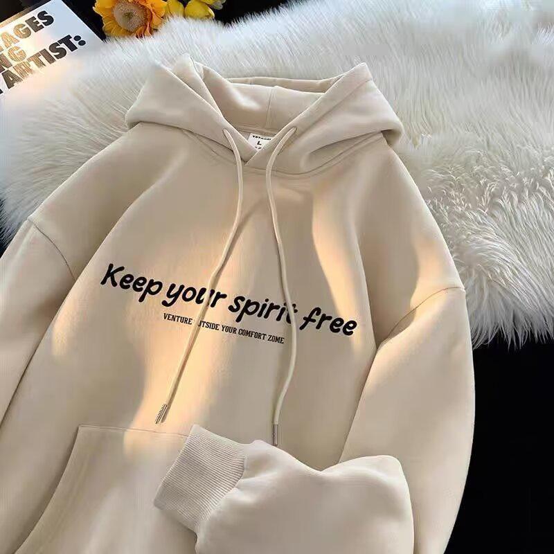 

Men s Heavyweight Fleece-Lined Hooded Sweatshirt - Autumn/Winter 2023, Teen Loose Fit, Plus Size Jacket 3XL