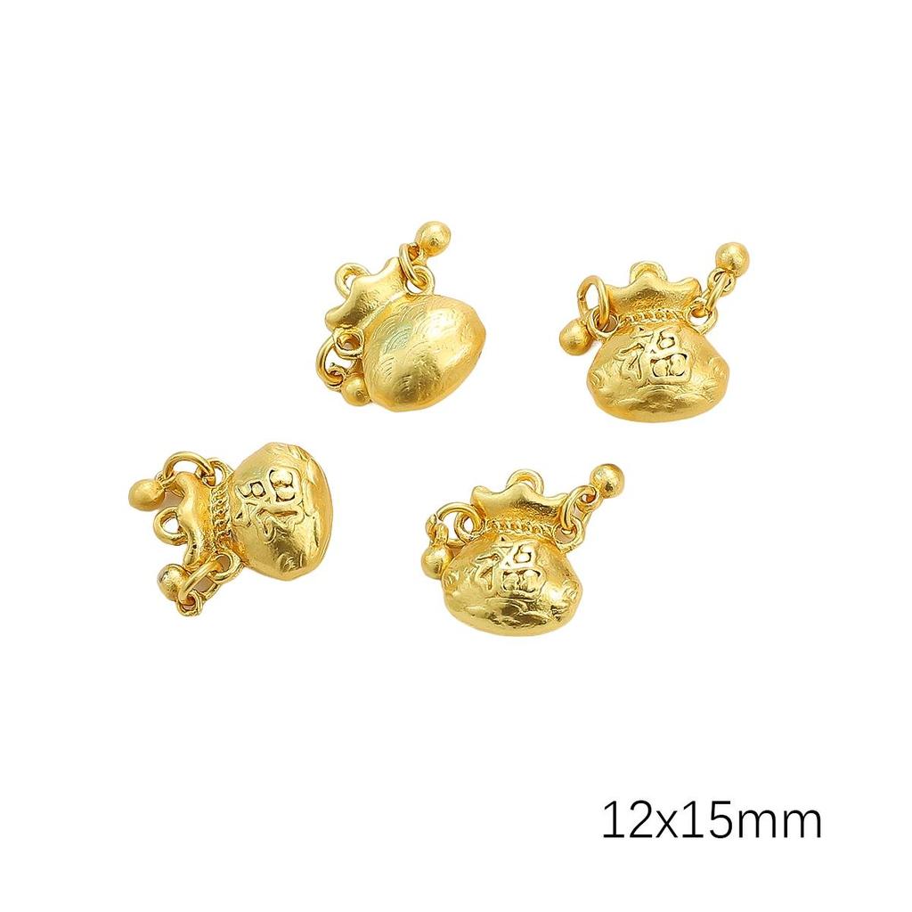 Copper Sand Inlaid Imitation Turquoise Pendant Charm Accessories For DIY Jewelry Making Bracelet Earring Necklace