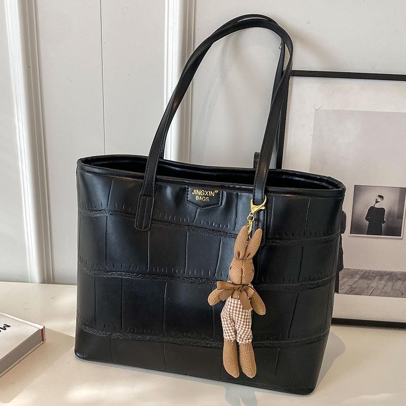 Handbag  Large Capacity  Simple Tote Bag  High End Plaid  Shoulder Bag Trendy