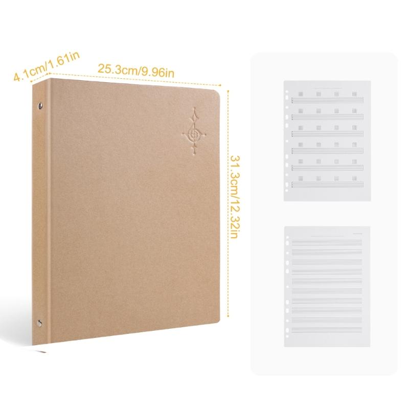 Detachable Notebook Binders Music Organizer Sheet Music Storage Pocket Sheet Music Folder Sheet Music Binders Organizer