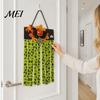 Dynamic Swaying Door Lintel Decoration Halloween Rag Flag Banner, Pumpkin Maple Leaf Flower Ribbon Hanging Escape Room Thrilling Atmosphere