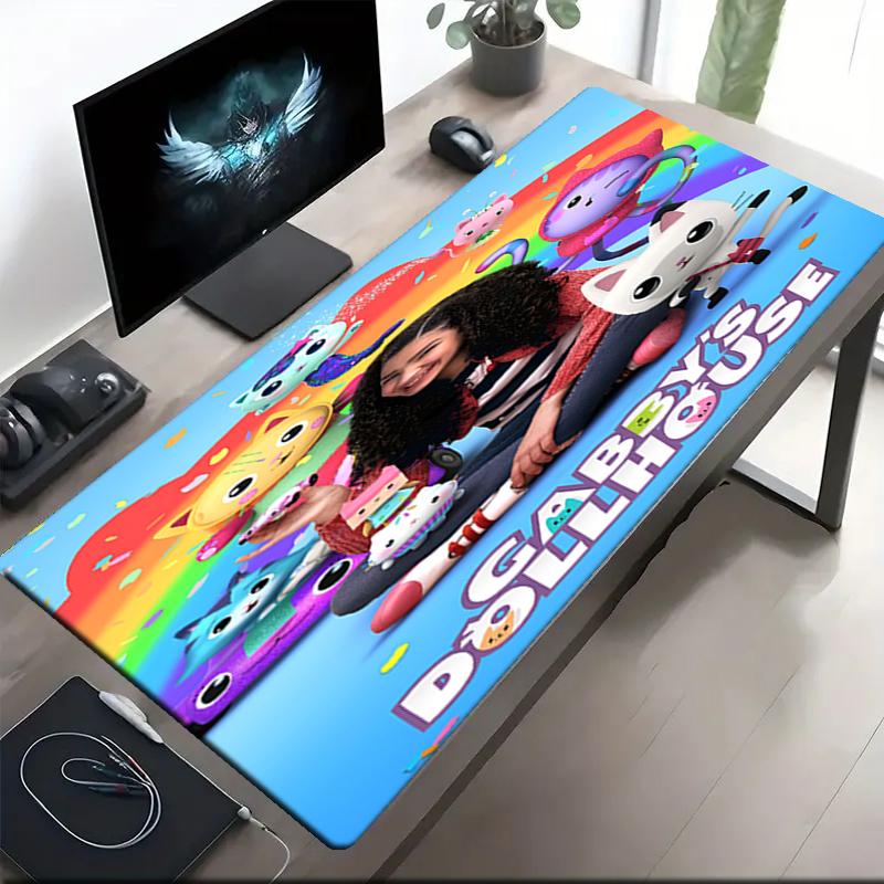 Gabby Theme Mouse Pad, Non Slip Rubber Base, Multifunctional Office & Home Decor, Perfect for Workspace Personalization.