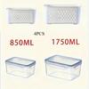 4PCS Leak-Proof Containers! 2-Layer Airtight Lock for Meal Prep. Stackable & Reusable - Keep Food Fresh