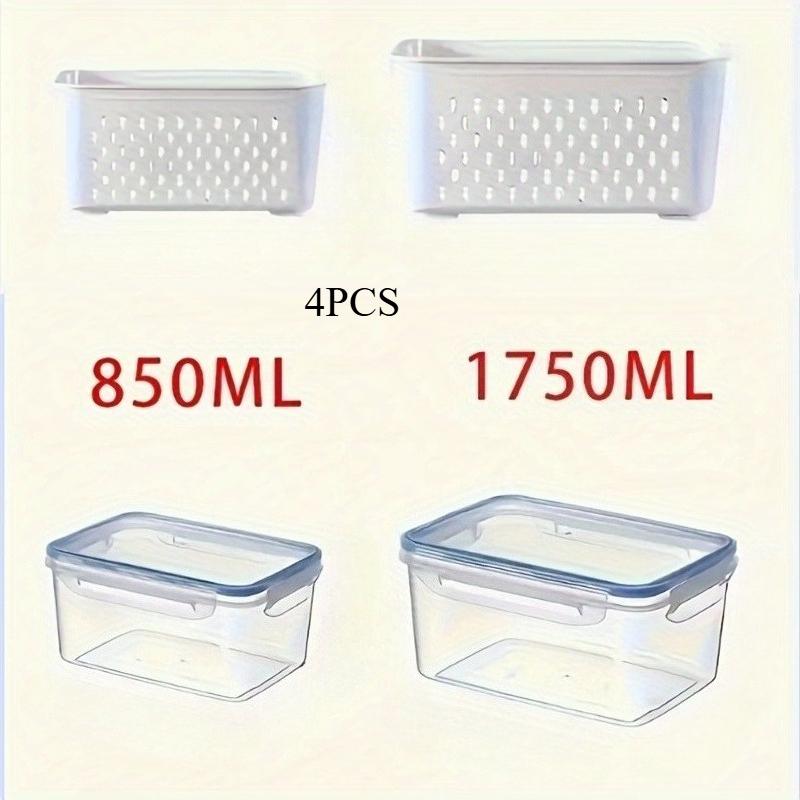 

4PCS Leak-Proof Containers! 2-Layer Airtight Lock for Meal Prep. Stackable & Reusable - Keep Food Fresh