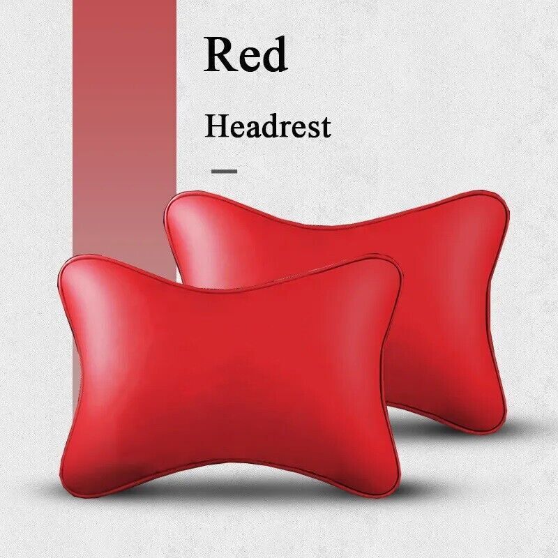 Car Seat Headrest Neck Cushion Pillow Leather Neck Supportor for All Car
