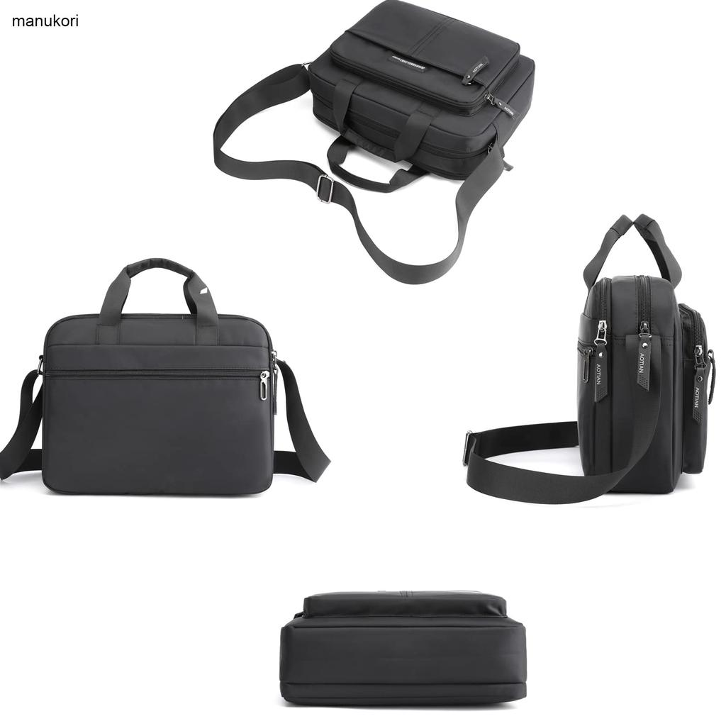 Shoulder bag for many horizontal [manukori] men, crossbody, handbag, pockets, lightweight, waterproof, nylon,