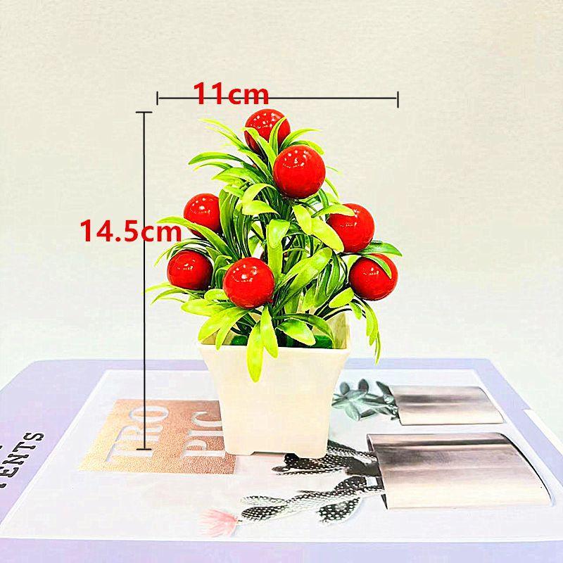 Artificial Potted Plants Artificial Flower Bonsai Artificial Fruit Ornaments 9 Small Fruits Open Pot Small Bonsai