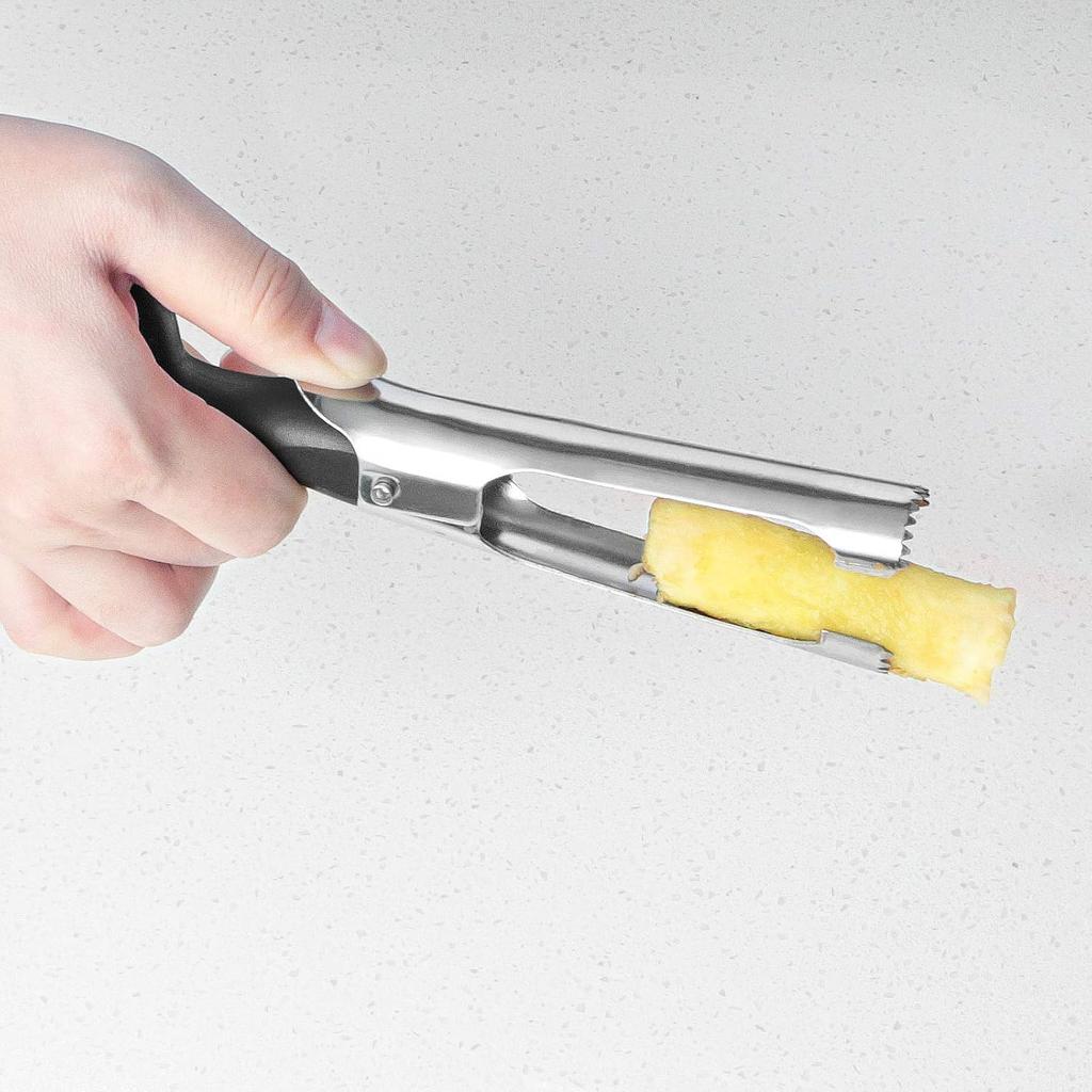 Stainless Steel Apple Corer Black 17.8x9cm Kitchen Fruit Core Remover Efficient Peeler