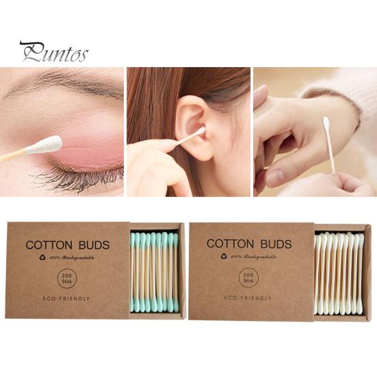 Cleaning Swab 1 Box Cotton No Lint Loss Disposable Double Head Design Soft Colorful Round Pointed Makeup Home Supply Cosmetic