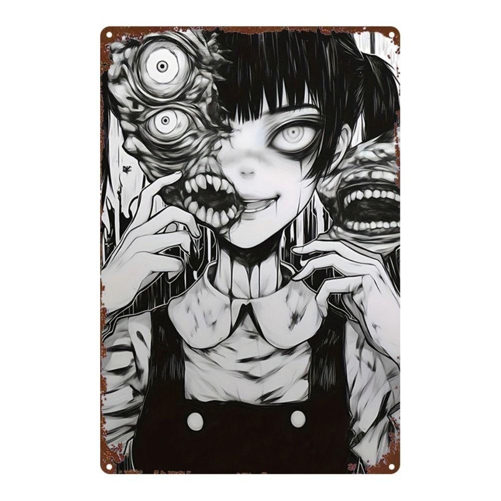 Metal Wall Sign Anime Horror Corpse Party Scene 20x30cm Decor
