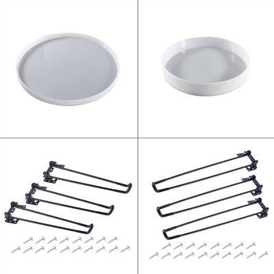Resin Tray Molds Silicone Molds for Epoxy Casting Round Table Molds with 3 Table Leg and Screw DIY Resin Home Decor