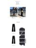 Women's Black Floor-Length Wide-Leg Jeans - High-Waisted, Loose-Fit, Drapey, Slimming Bootcut for Autumn/Winter 2024.