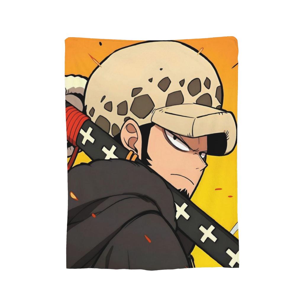 Luffy Roronoa Zoro Blanket Anime Wool Novelty Warm Throw Blankets for Home Restaurant Autumn/Winter,