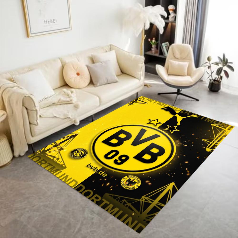 Bvb Dortmund Football Emblem Floor Mat Suitable For Dormitory Entryway Playrooms Game Room Antislip Carpet Office Home Decor Spiritual Gift