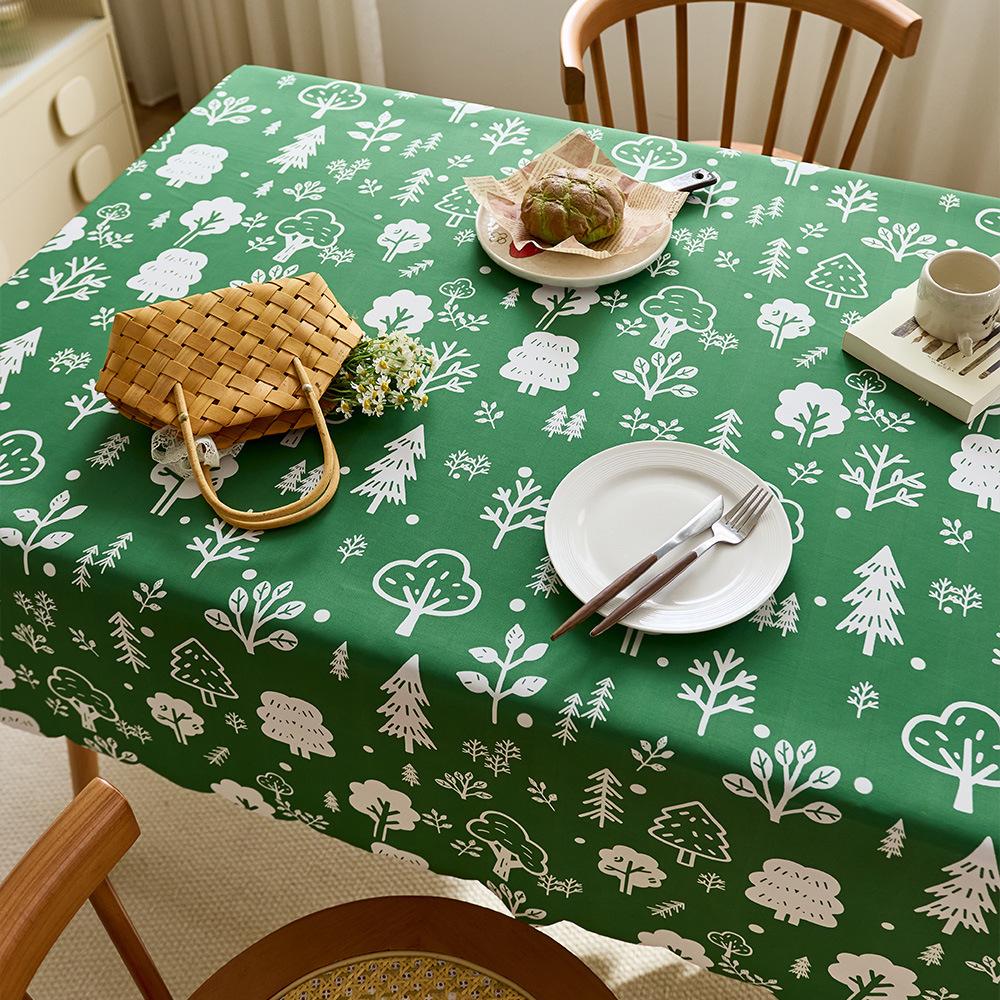 Tischdecke Wasserdicht Mori Grün Pflanze Klein Frisch Druck Schreibtisch Tischdecke Dekotuch Couchtischmatte Esstischdecke