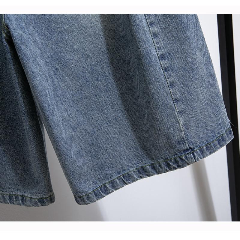 DIMANAF 2026 Estate Nuovi Jeans Corti Taglie Forti Donna Pantaloncini di Cotone Denim Larghi Casual Moda Pantaloncini da Donna Abbigliamento