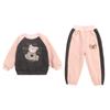 Girls Spring Fashion Cute Bear Sports and Leisure Suit  Children's Baby Girl Two-piece Suit