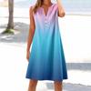 Women's Cotton And Linen Dress Summer Sleeveless Comfortable Travel Beach Dress Fashionable Spring And Summer Vacation Wear