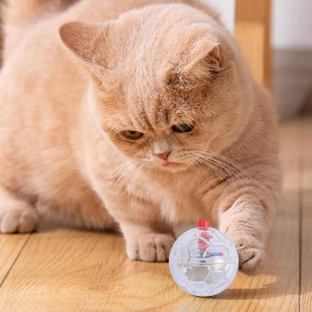 Pet Svítící Míček pro Kočky Interaktivní Zábava Hračka pro Kočky Sebezábavný Chytrý Set Dráždidel pro Kočky Plastový Fotbalový Míč