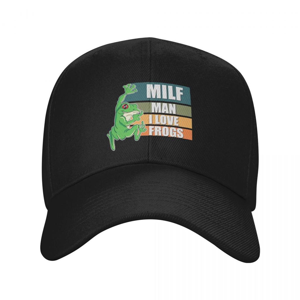 Man I Love Frogs Milf Meme Art Baseball Caps Snapback Men Women Hats Outdoor Cap Streetwear Baseball Hat Casquette
