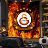 Arazzo da Appendere a Parete Tessuto Stampato Galatasaray FC per Soggiorno Camera da Letto Decorazione Casa