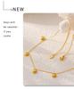 18K Gold Plated Titanium Baroque Geometric Scallop Pendant Necklace for Women - Personality Temperament Clavicle Chain Jewelry