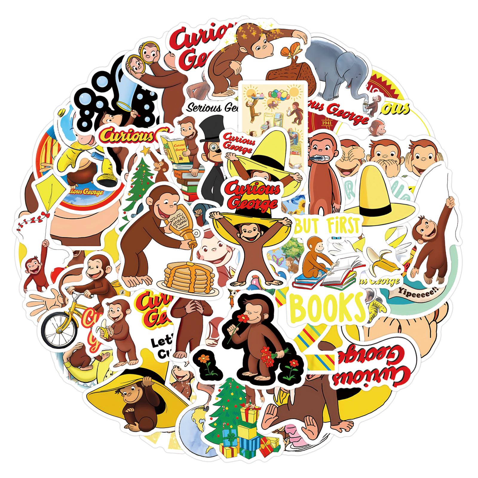 110 Curious George Graffiti Stickers: Waterproof Decorations for Scooters & Notebooks