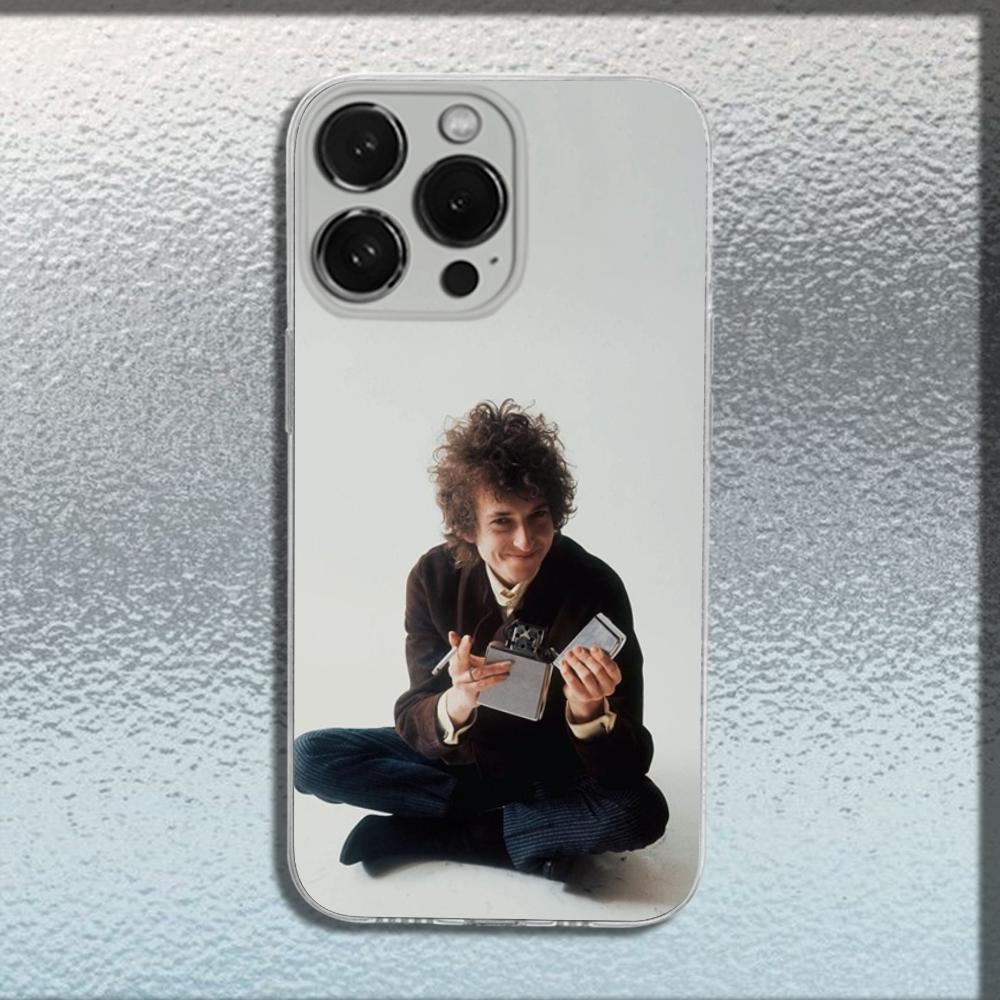 Singer B-Bob Dylan Phone Case For iPhone 16,15,14,13,12,11 Plus,Pro,Max,XR,XS,X,Plus,SE,Mini Transparent Soft Cover