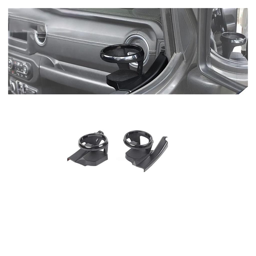 FANJI Car Front Door Cup Holder Drink Bracket Support for Jeep Wrangler JK