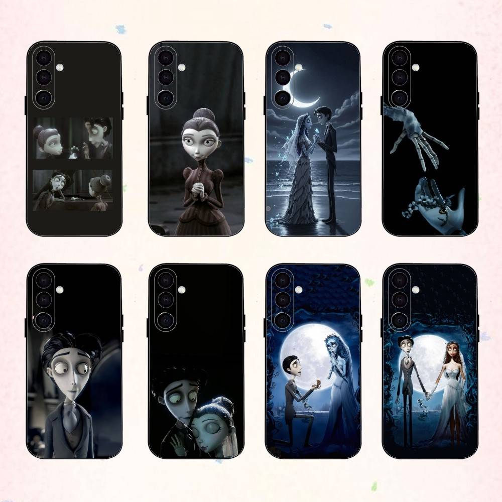 COOL C-Corpse B-Bride Victor Phone Case For Samsung Galaxy A73,A72,A71,A70,A53,A52,A51,Others Soft Black Shell