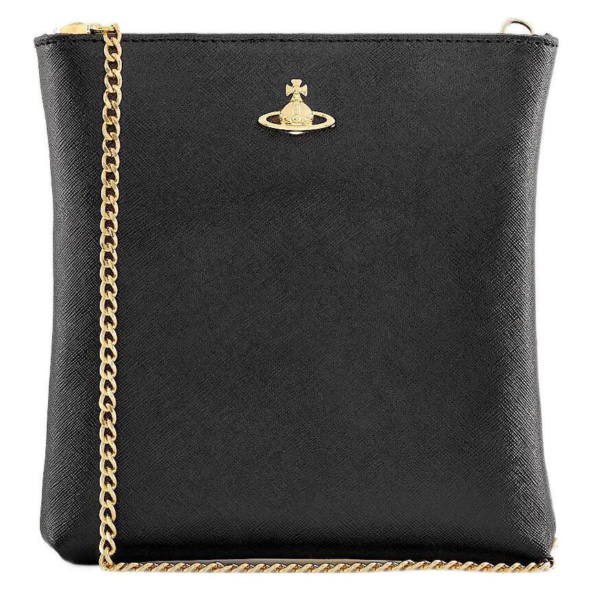 

Новая женская сумка через плечо из коровьей кожи Vivienne Westwood SQUIRE, сумка кросс-боди, черная 51030010L001NN402 19.1*3.0*20.1CM