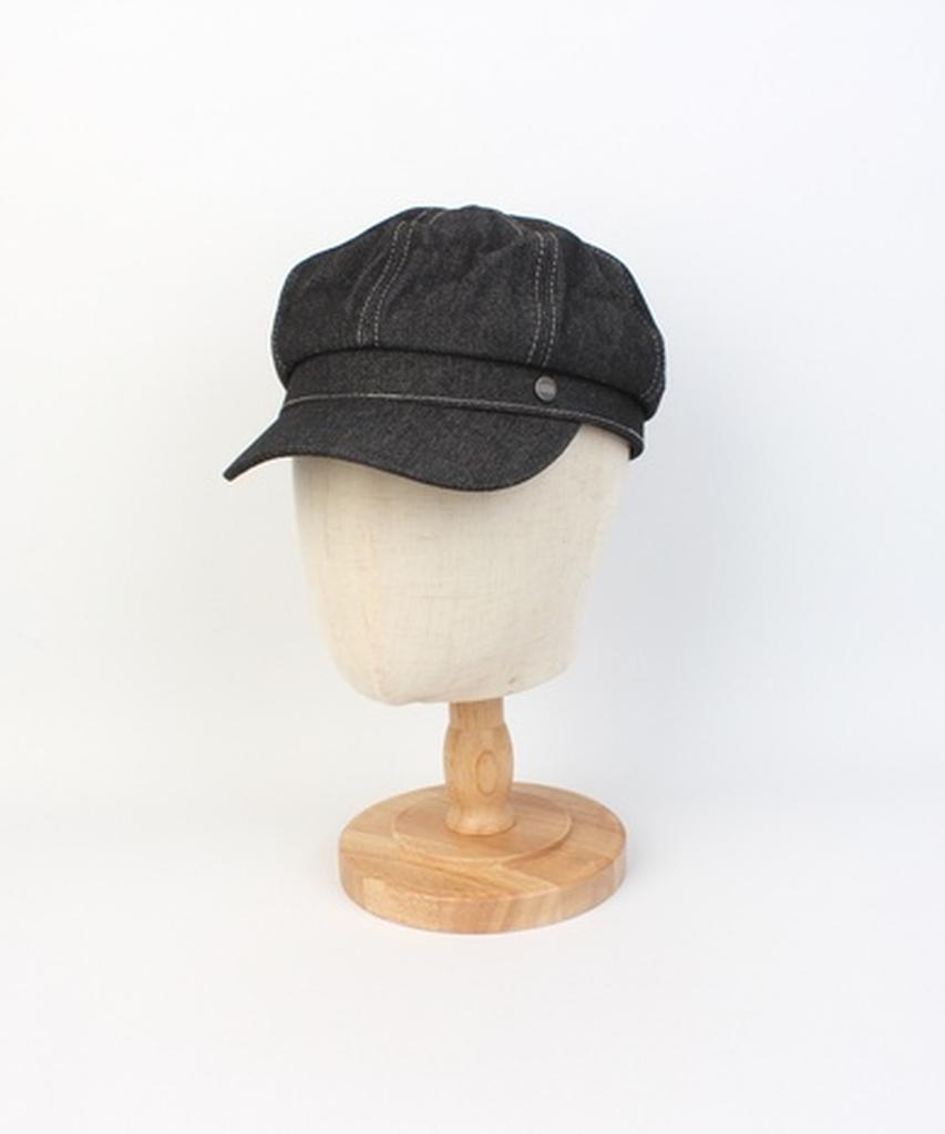 Yunibeosyeolkemiseuteuli Black Denim Logo Newsboy Cap