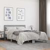 Bed Frame Grey Sonoma 140 x 200 cm Engineered Wood and Metal