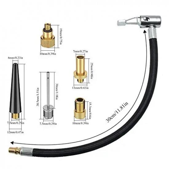 Car Quick Air Pump Extension Tube Connection Hose Tire Quick Air Pump Chuck Air Tube Set Pump Accessories