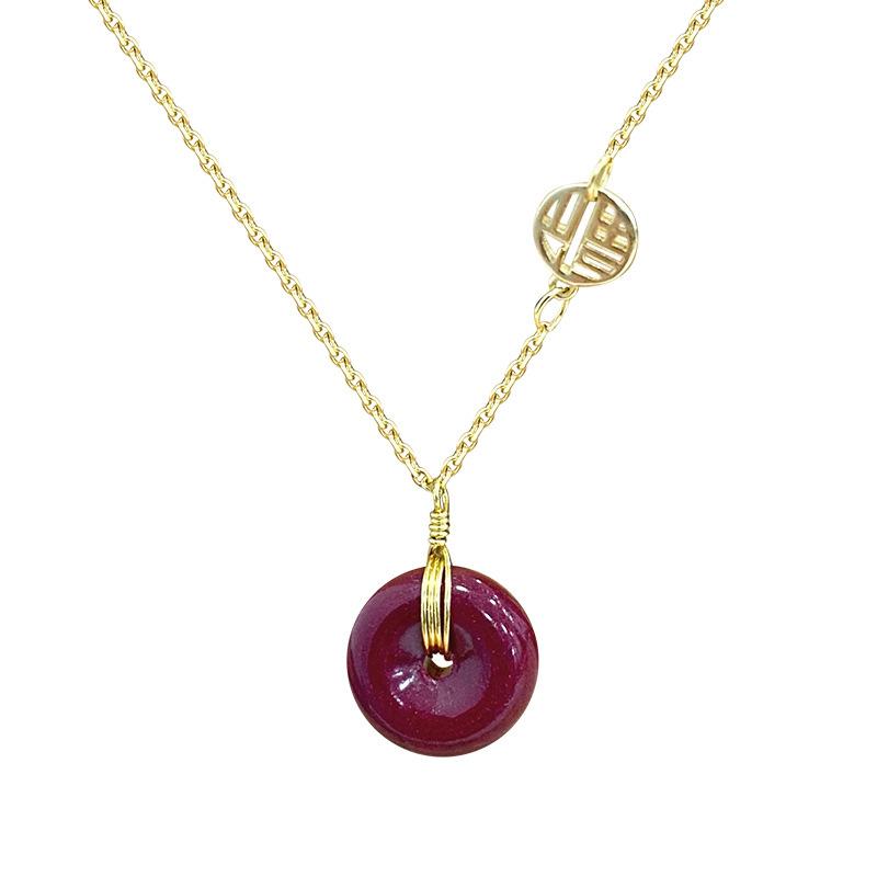 China Fengfu Brand Safety Buckle, Safe and Smooth Prayer, Clavicle Chain Gift