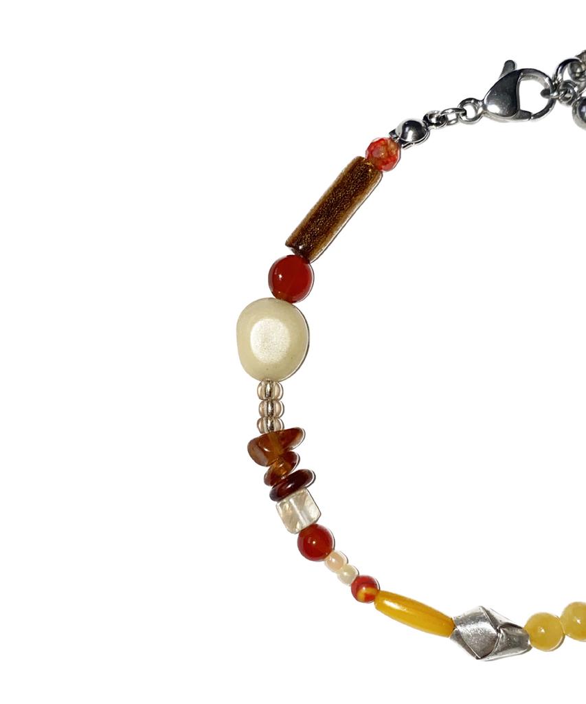 Runds Karen Silver Brown Gemstone Bracelet