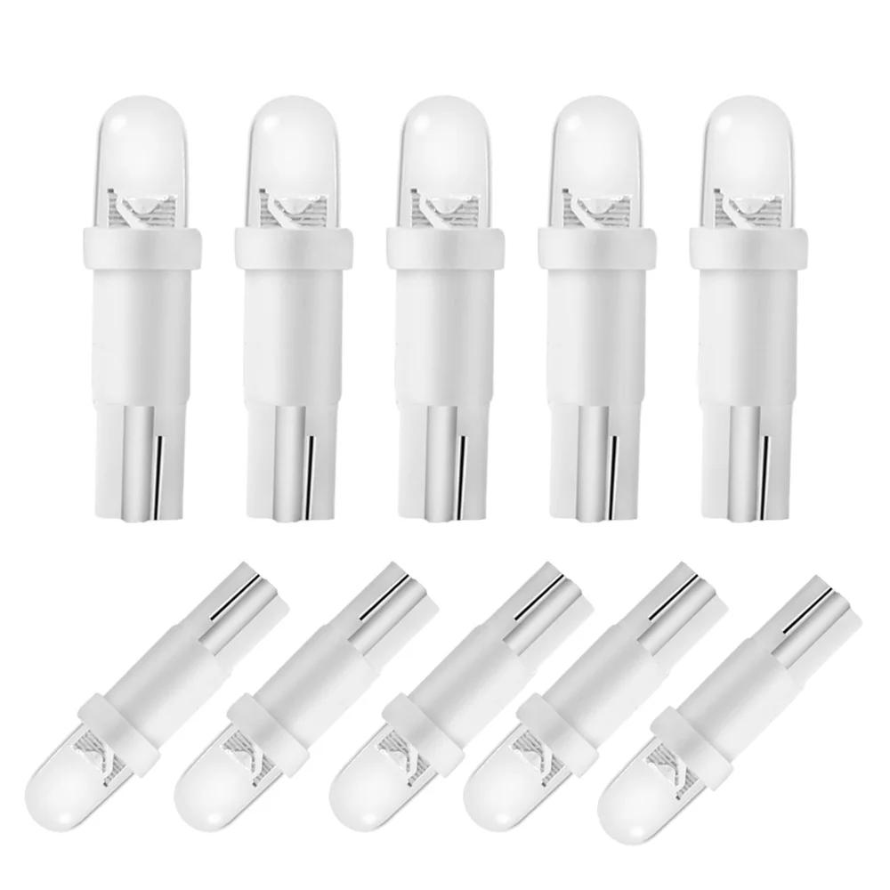 10Pcs T5 B8.5d LED Light Car Dashboard Speed Lights Bulb Cars Interior Lamp Accessories Dashboard Side Switch lamps 12V