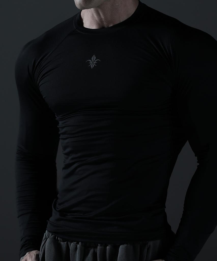 Camid Silver Logo Compression Long Sleeve [Black]