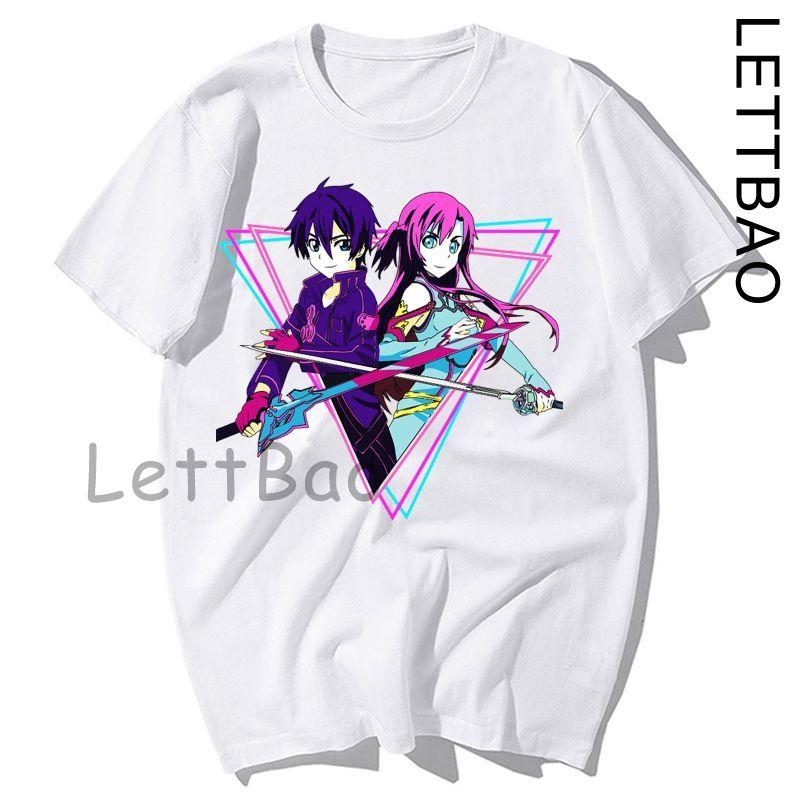 Sword Art Online Japanese Anime T Shirt Sao White Colors T Shirt Polyester Tee Shirt Fun