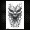 Black Dragon Fake Temporary Tattoos For Men Women Wolf Flower Tattoo Sticker Wings Creative Coyote Water Transfer Tatoo Arm Hand